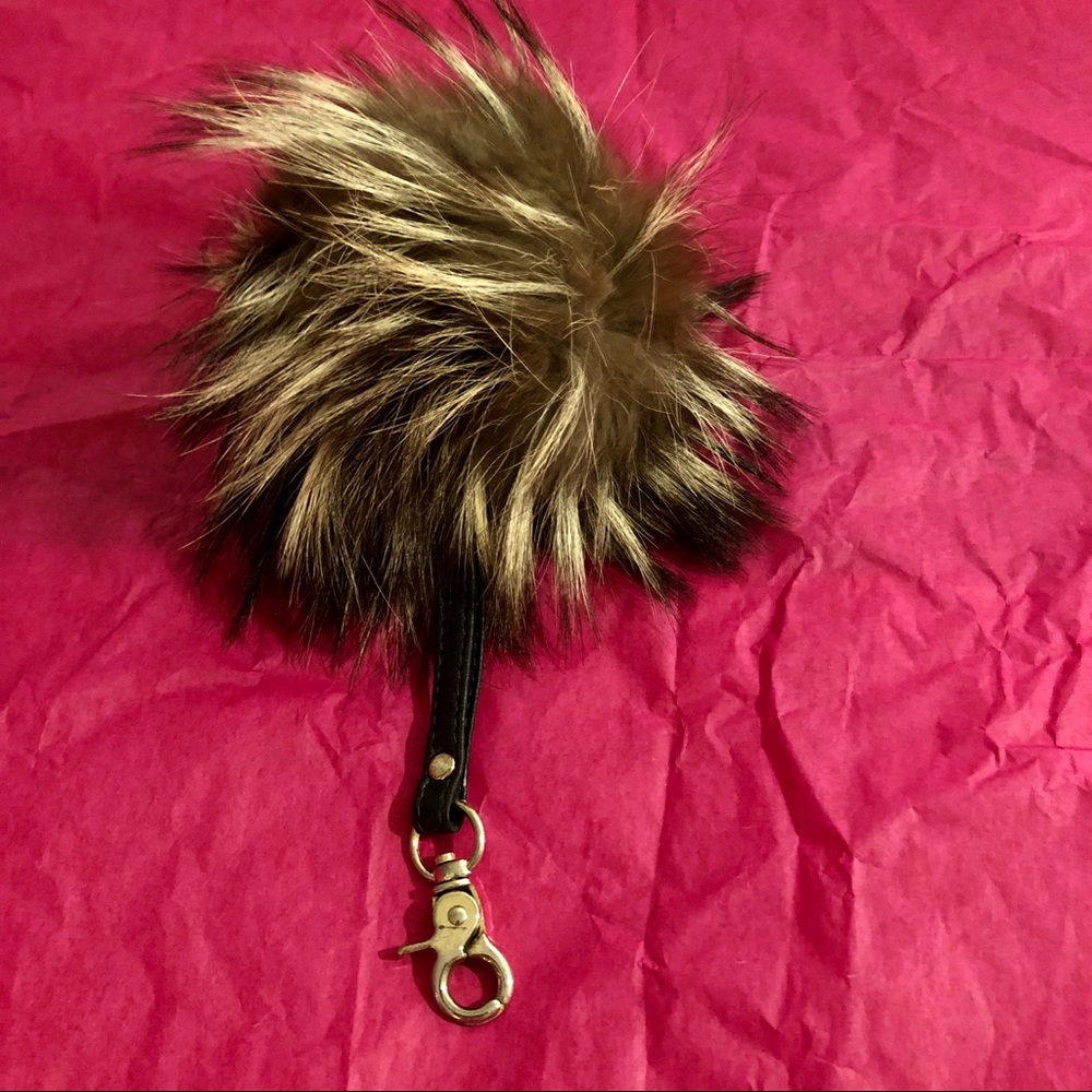 SOLD Real fox fur key chain